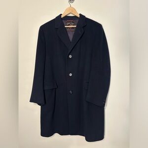 1950s Golden Lancer Black Cashmere Coat